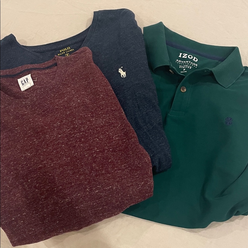 Izod Dark Green Polo Shirt 3 pairs total polo Ralph and Gap